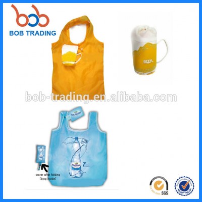 2017 portable foldable shopping bags with customer logo foldable shopping bag cart