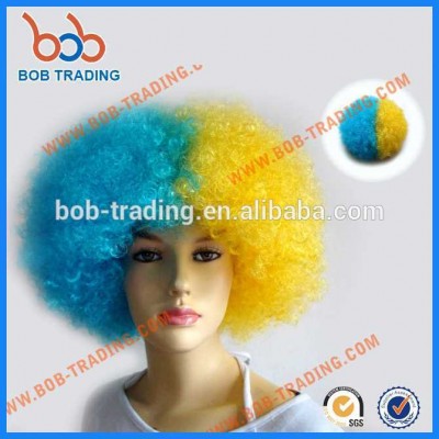 bob trading sports fans with wigs for men wholesale custom color team sports fan wig