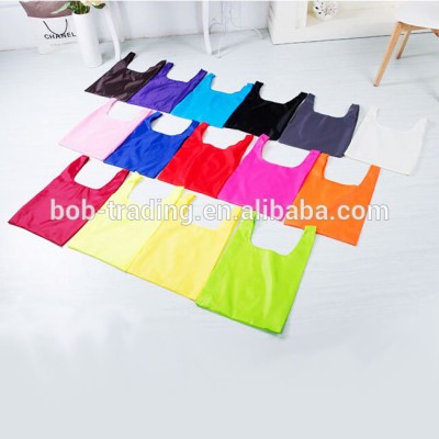 reusable foldable shopping gift bag foldable nylon grocery bag